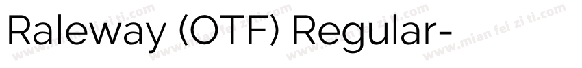 Raleway (OTF) Regular字体转换